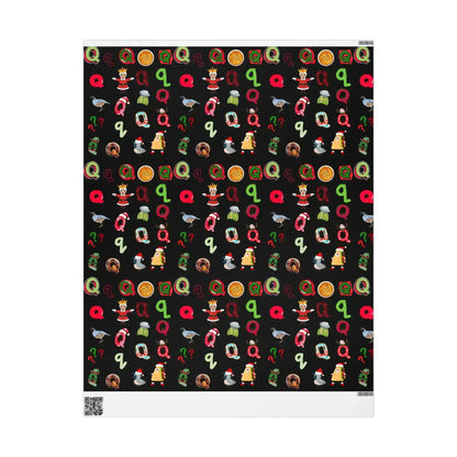 "Q" Christmas Wrapping Paper – Alphabet Gift Swap Collection