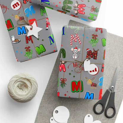 "M" Christmas Wrapping Paper – Alphabet Gift Swap Collection