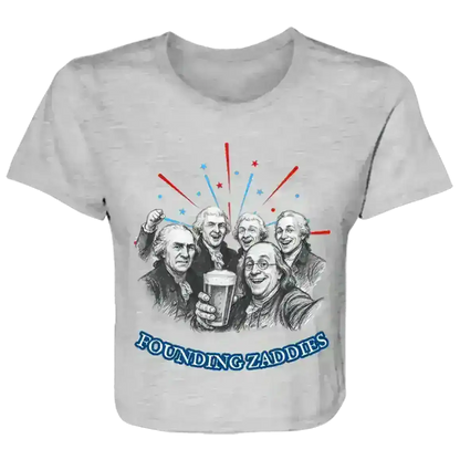 Founding Zaddies Patriotic Internet Core Flowy Crop Top - Cady Creations