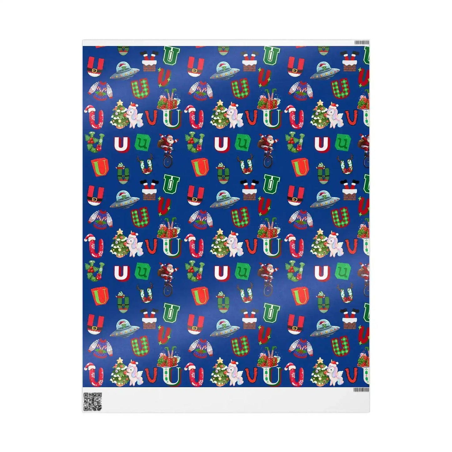 "U" Christmas Wrapping Paper – Alphabet Gift Swap Collection