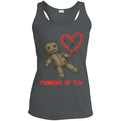 Thinking Of You Voodoo Doll Dark Humor Racerback Tank - Cady Creations