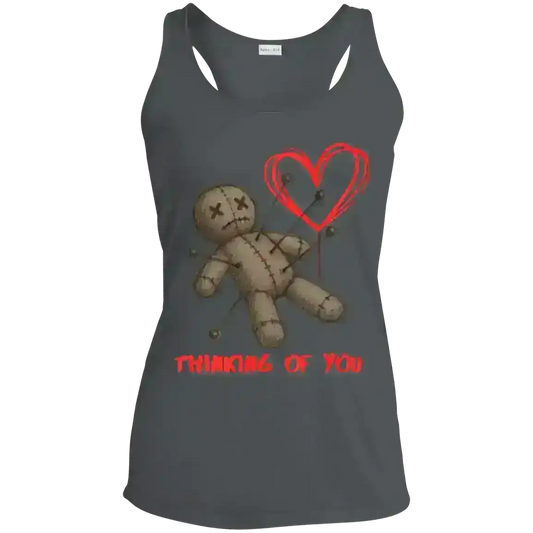 Thinking Of You Voodoo Doll Dark Humor Racerback Tank - Cady Creations