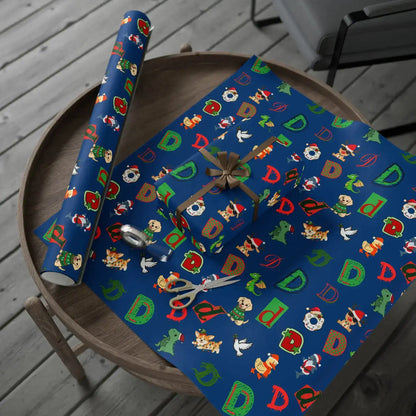 "D" Christmas Wrapping Paper – Alphabet Gift Swap Collection