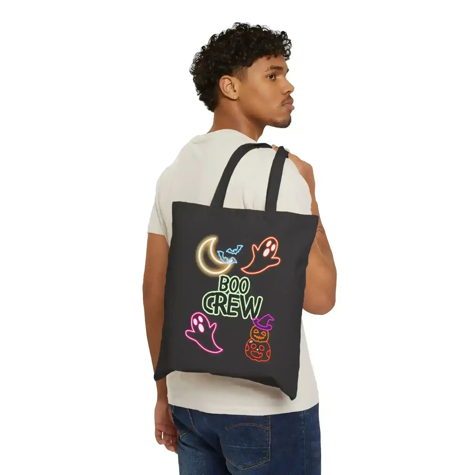 Boo Crew Neon Trick-or-Treat Bag – Cute Halloween Tote - Cady Creations