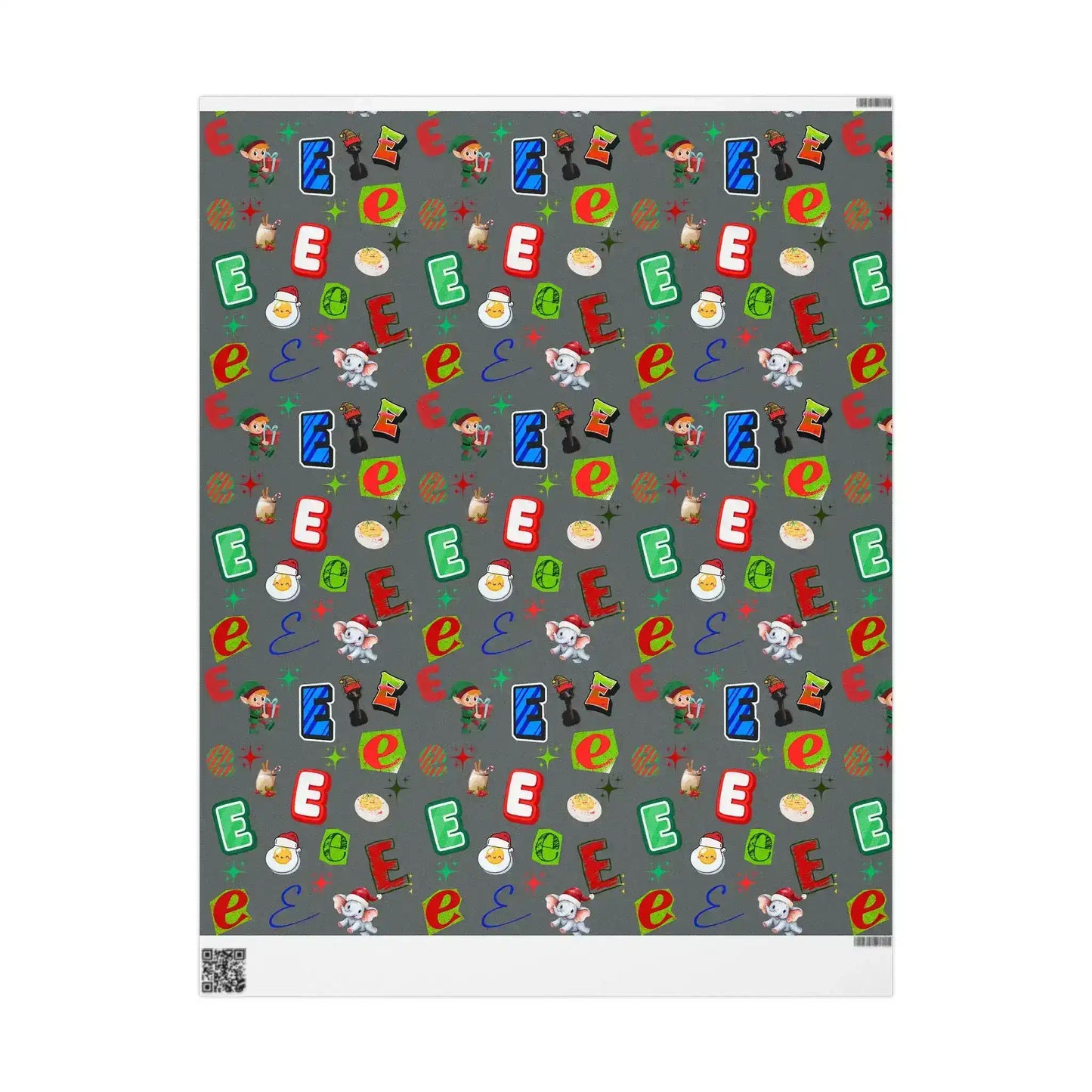 "E" Christmas Wrapping Paper – Alphabet Gift Swap Collection
