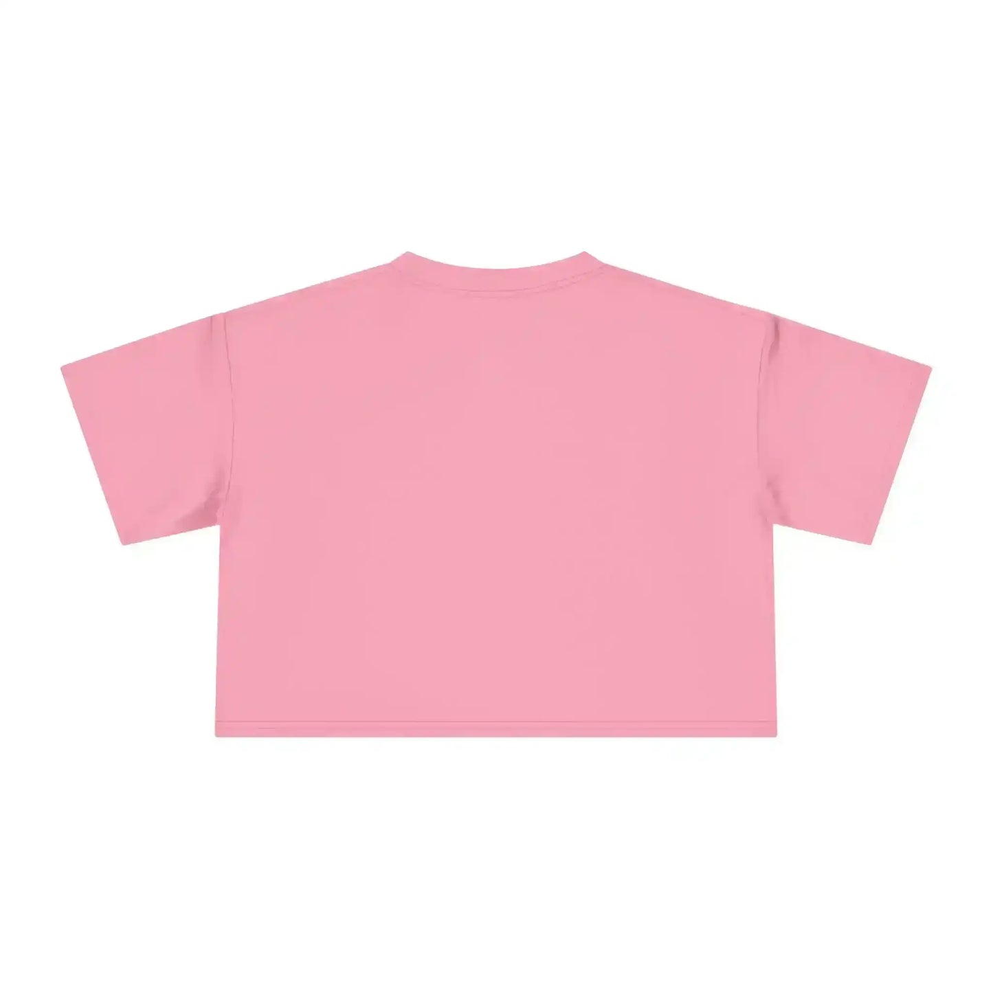 Back view of plain pink cropped graphic tee from Cady Creations