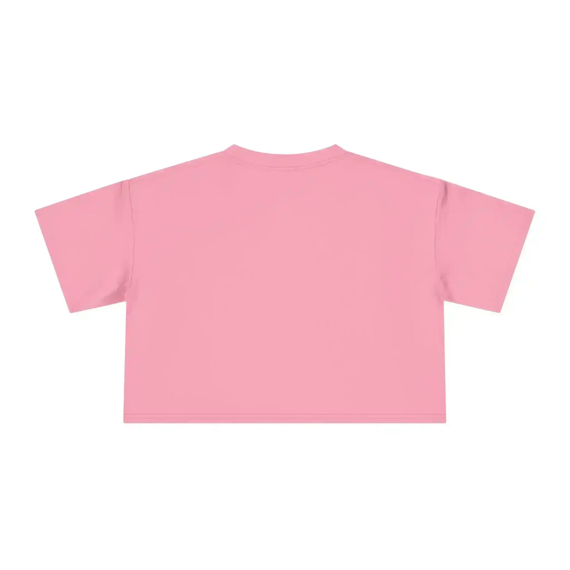 Back view of plain pink cropped graphic tee from Cady Creations