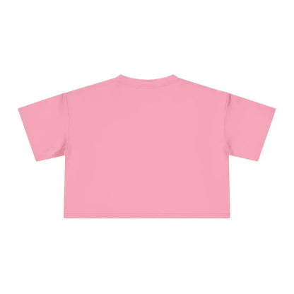 Back view of plain pink cropped graphic tee from Cady Creations
