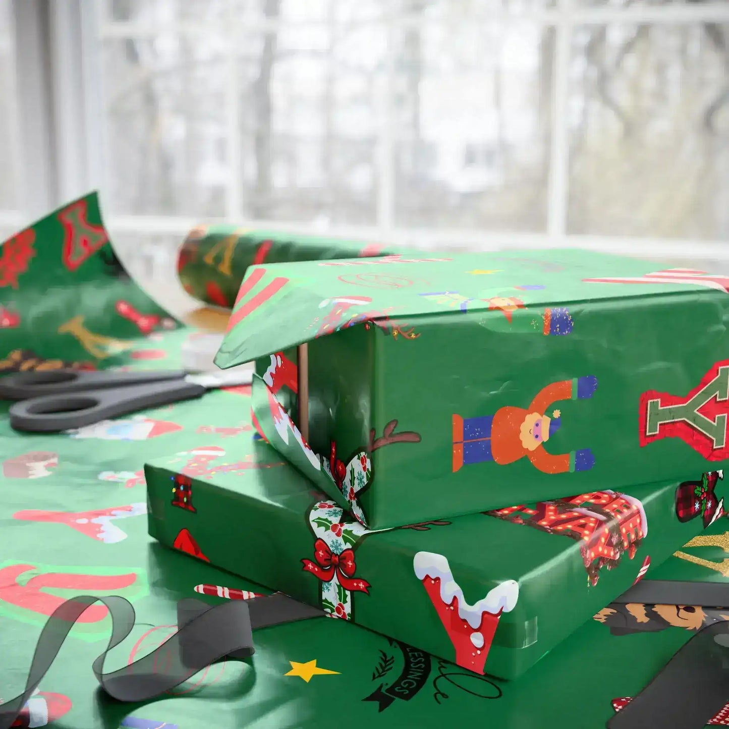 "Y" Yippee-Ki-Yay Christmas Wrapping Paper – Alphabet Gift Swap Collection