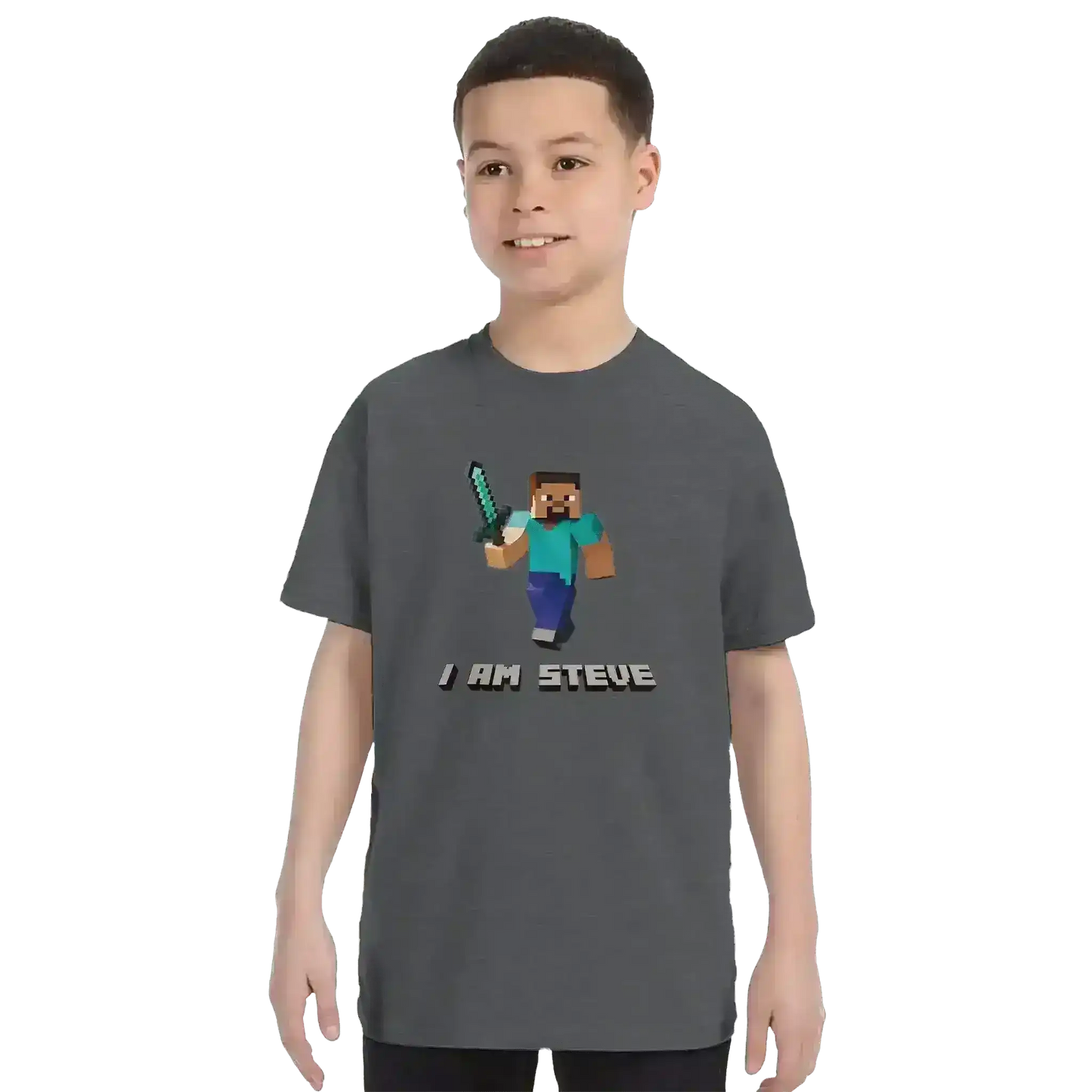 I Am Steve Minecraft Youth Graphic Tee - Cady Creations