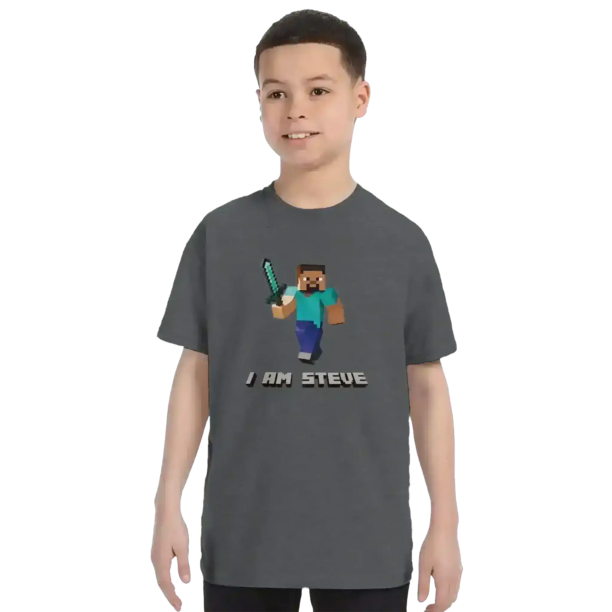 I Am Steve Minecraft Youth Graphic Tee - Cady Creations