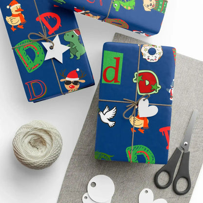 "D" Christmas Wrapping Paper – Alphabet Gift Swap Collection