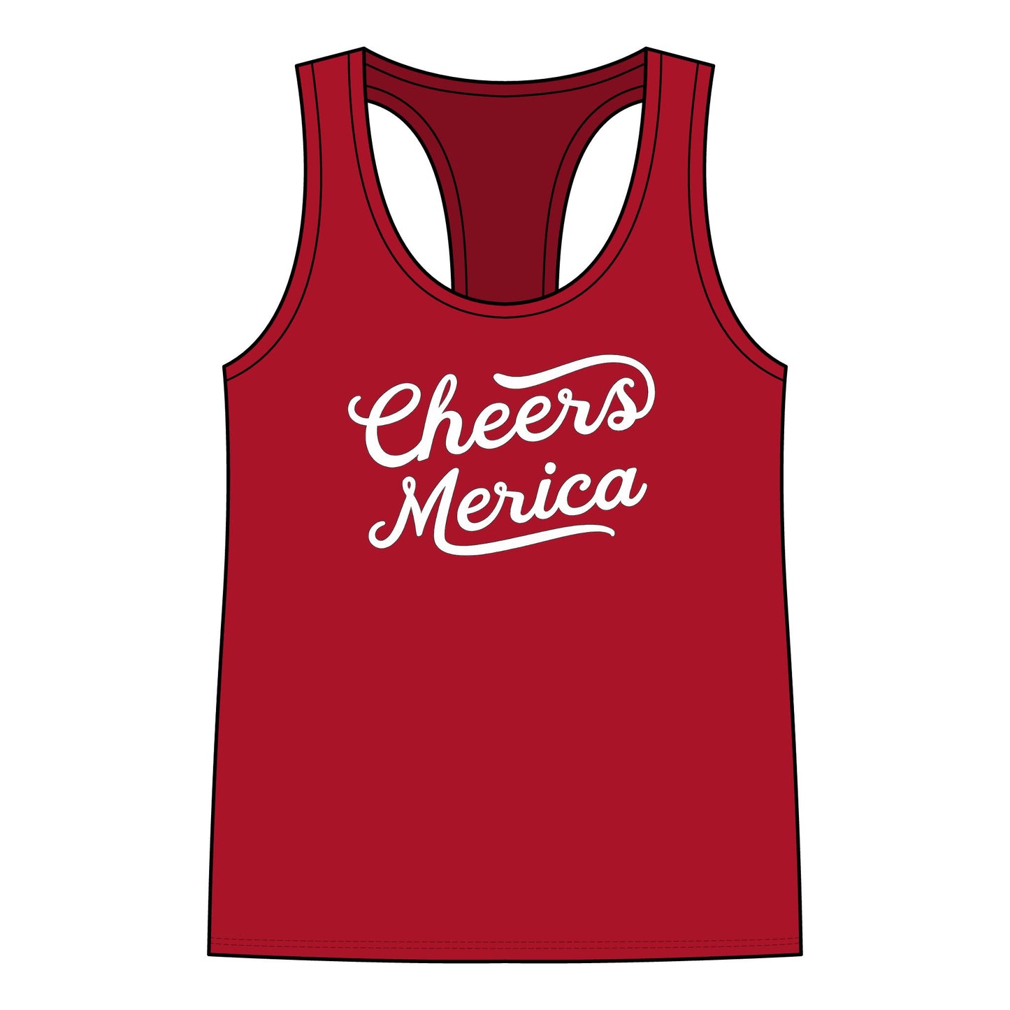 Cheers Merica - Racerback Tank
