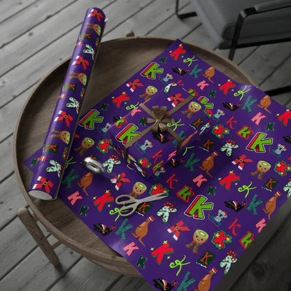 "K" Christmas Wrapping Paper – Alphabet Gift Swap Collection
