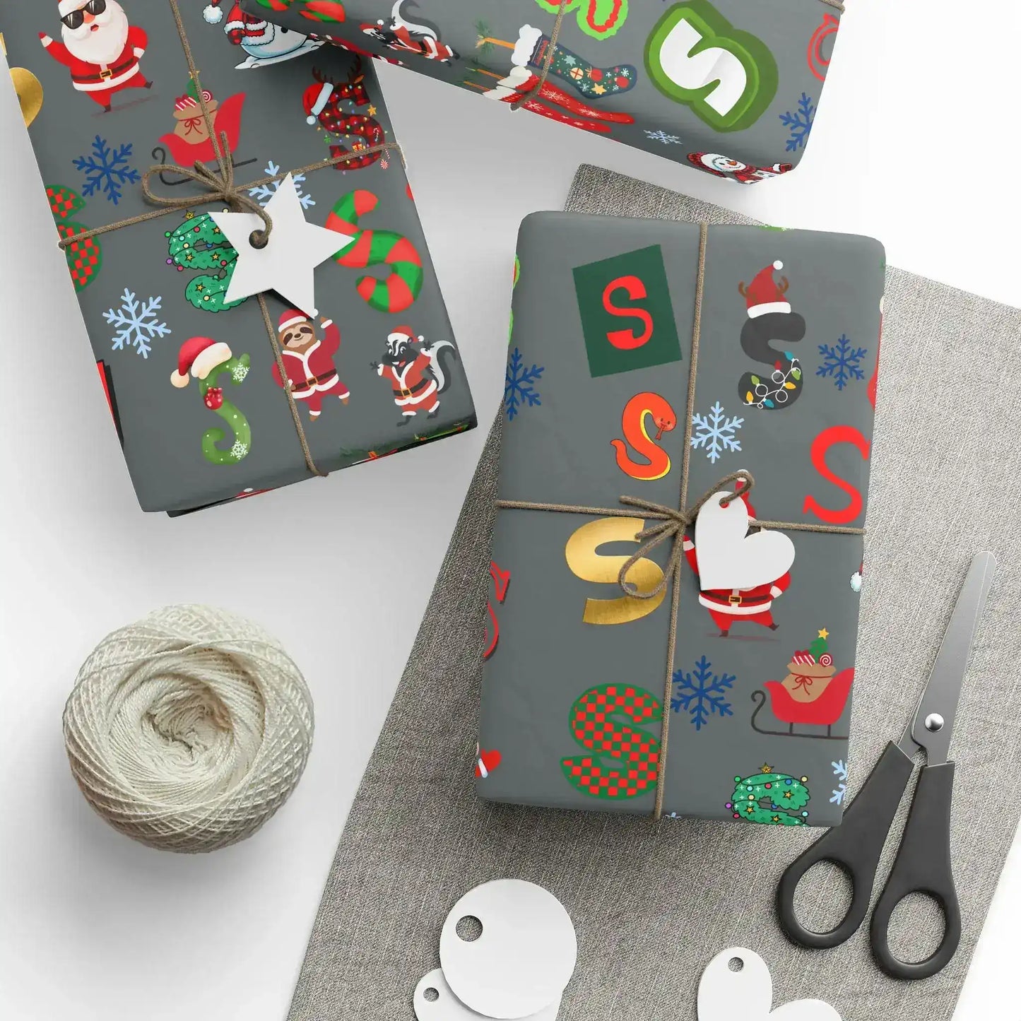 "S" Christmas Wrapping Paper – Alphabet Gift Swap Collection