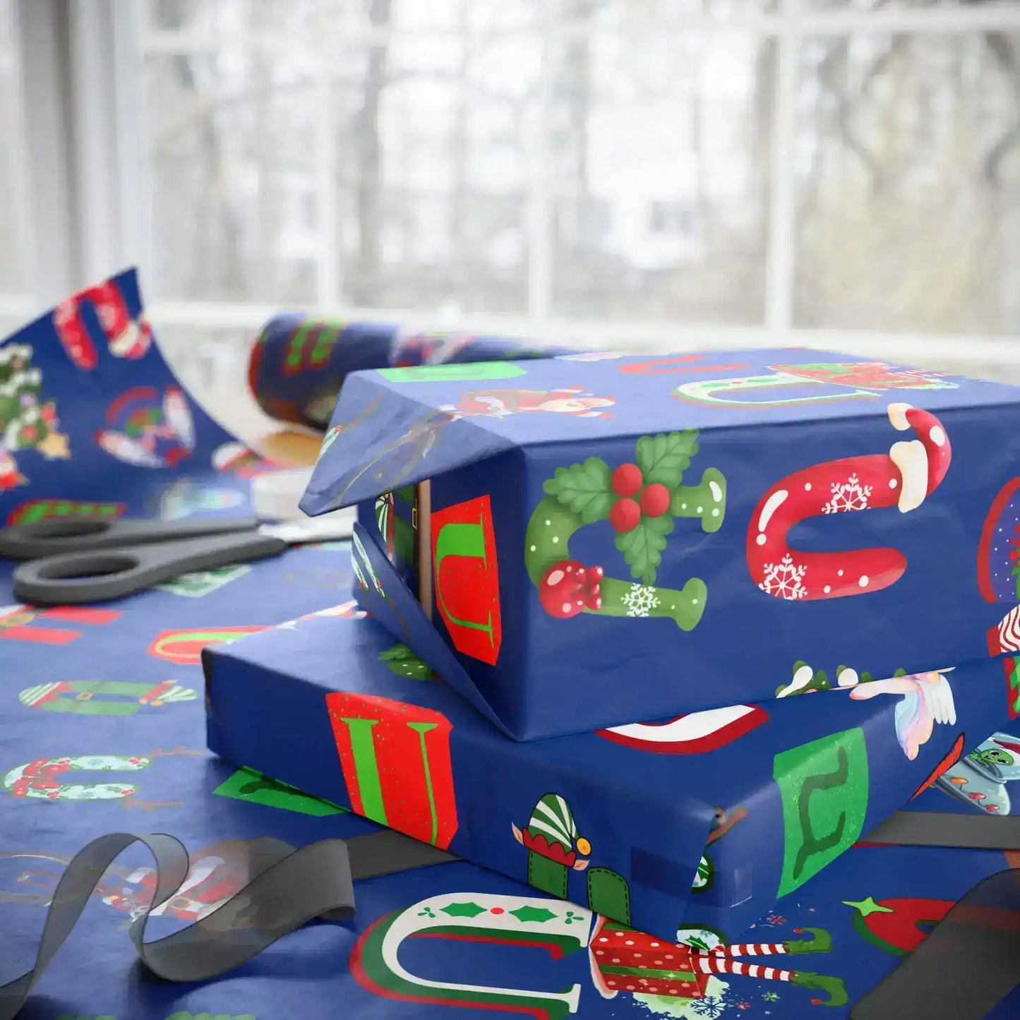 "U" Christmas Wrapping Paper – Alphabet Gift Swap Collection