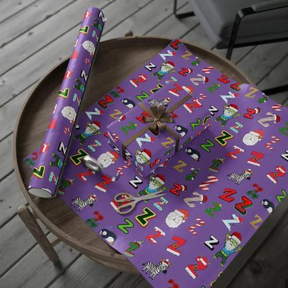 "Z" Zombie Santa Christmas Wrapping Paper – Alphabet Gift Swap Collection