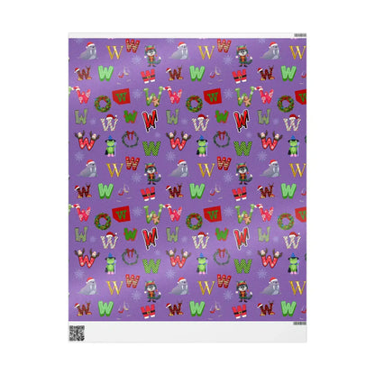 "W" Christmas Wrapping Paper – Alphabet Gift Swap Collection
