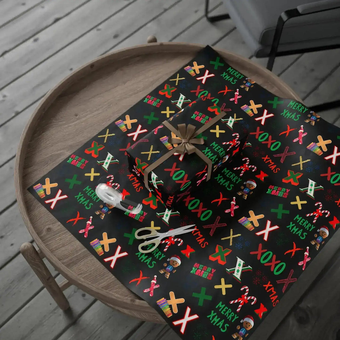 "X" Christmas Wrapping Paper – Alphabet Gift Swap Collection