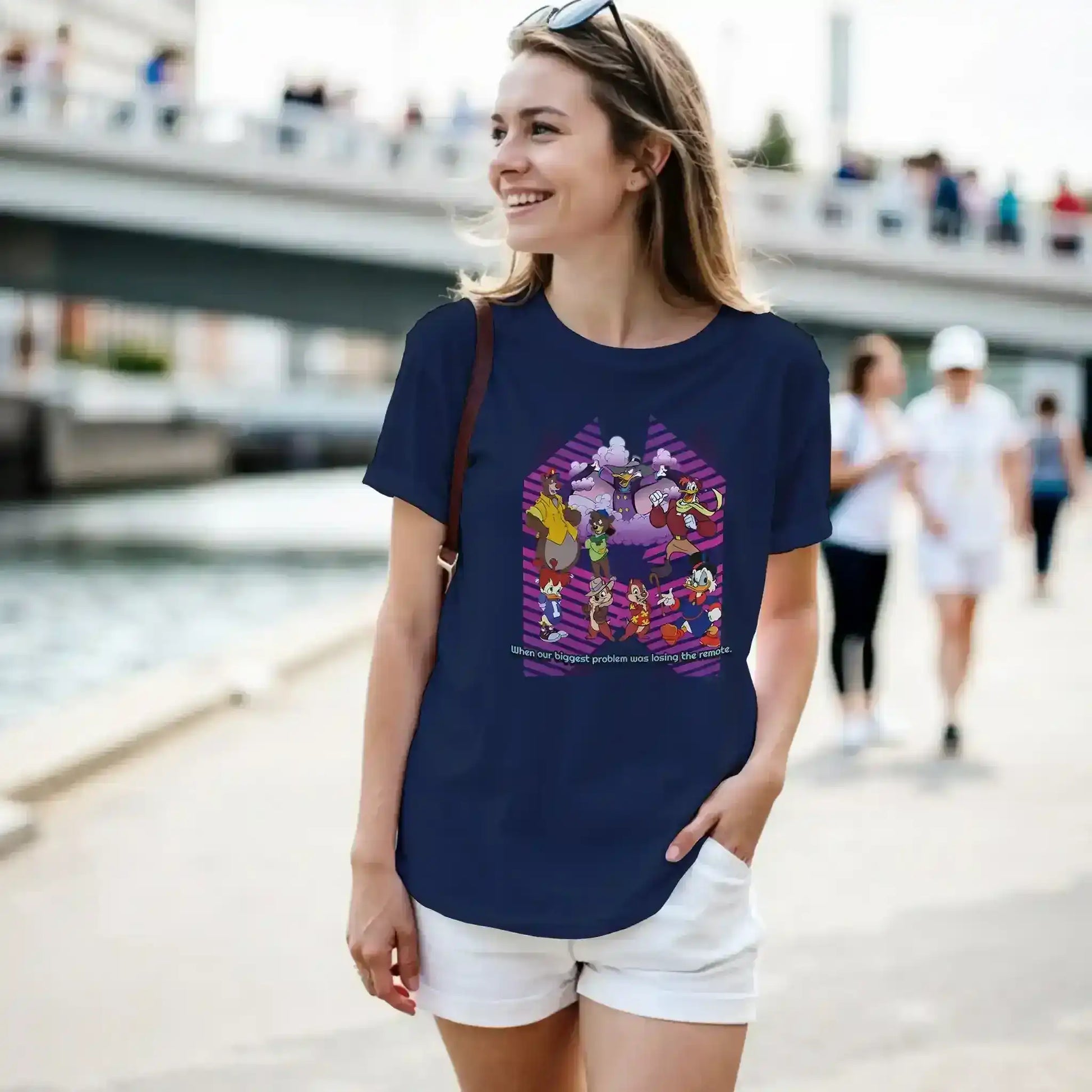 When Our Biggest Problem Was Losing The Remote Fitted Tee - Cady Creations