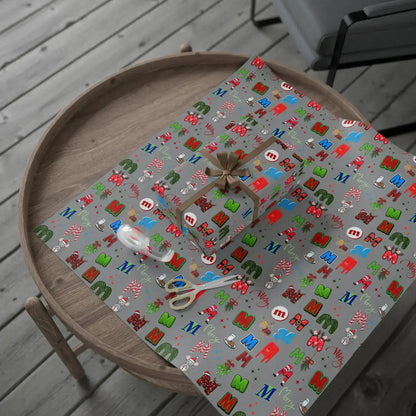 "M" Christmas Wrapping Paper – Alphabet Gift Swap Collection