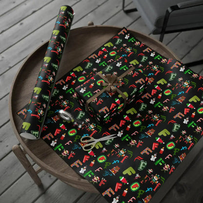 "F" Christmas Wrapping Paper – Alphabet Gift Swap Collection