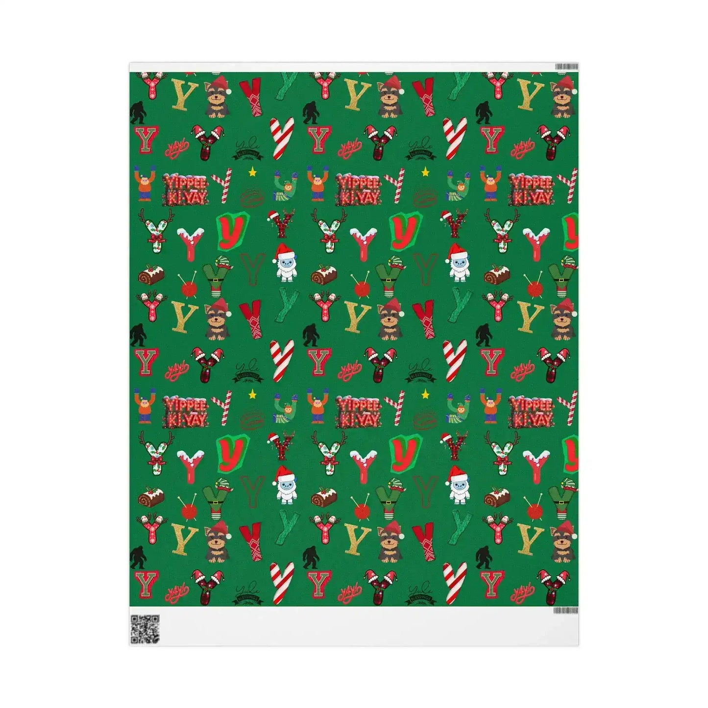 "Y" Yippee-Ki-Yay Christmas Wrapping Paper – Alphabet Gift Swap Collection