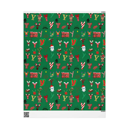 "Y" Yippee-Ki-Yay Christmas Wrapping Paper – Alphabet Gift Swap Collection