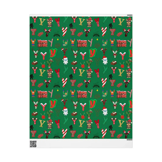 "Y" Yippee-Ki-Yay Christmas Wrapping Paper – Alphabet Gift Swap Collection