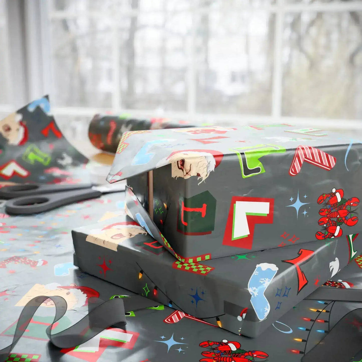 "L" Christmas Wrapping Paper – Alphabet Gift Swap Collection