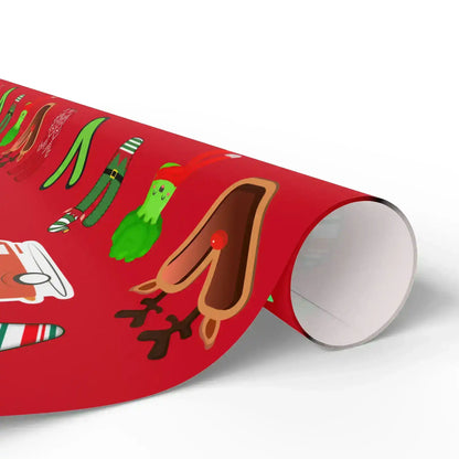 "V" Christmas Wrapping Paper – Alphabet Gift Swap Collection
