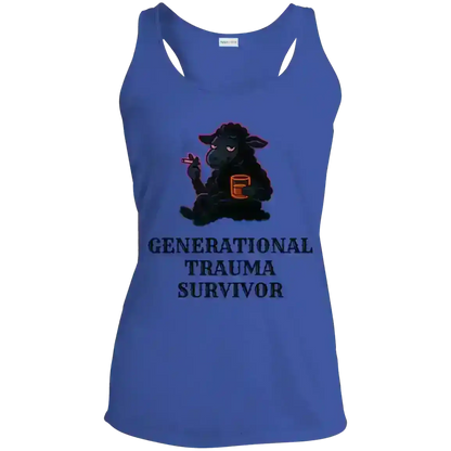 Generational Trauma Survivor Black Sheep Mental Health Humor Racerback Tank - Cady Creations