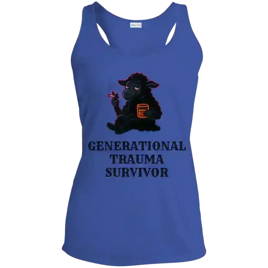 Generational Trauma Survivor Black Sheep Mental Health Humor Racerback Tank - Cady Creations
