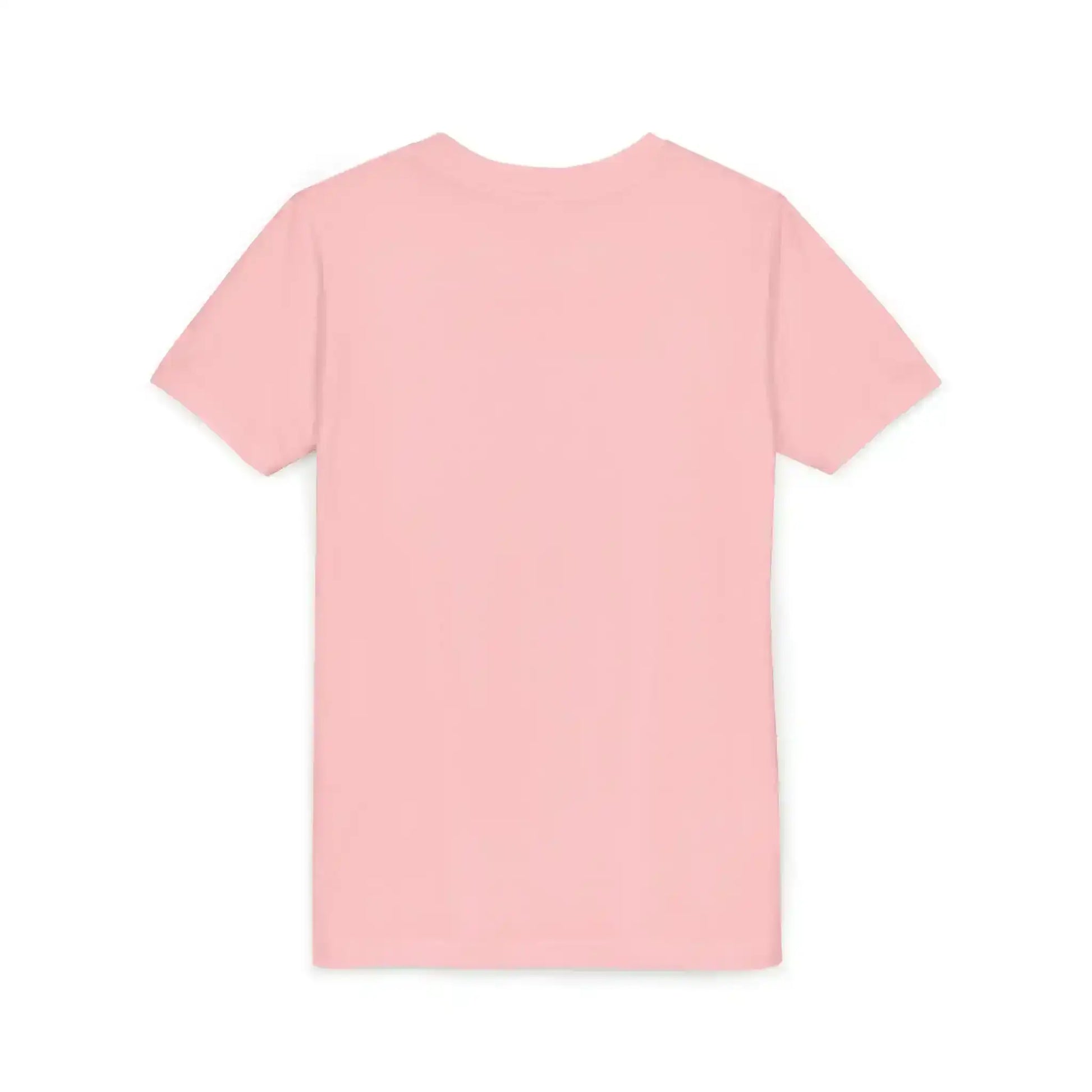 Back view of a plain light pink short sleeve unisex t-shirt from Cady Creations