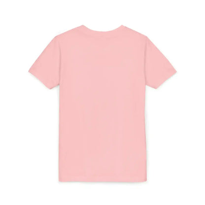 Back view of a plain light pink short sleeve unisex t-shirt from Cady Creations
