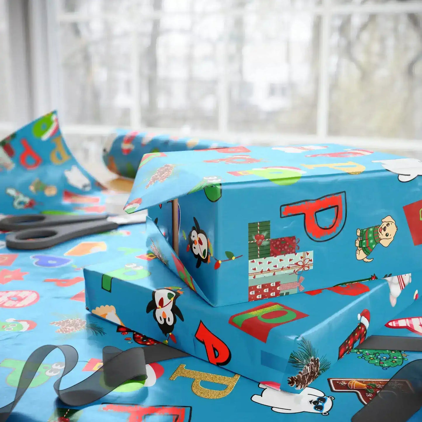 "P" Christmas Wrapping Paper – Alphabet Gift Swap Collection