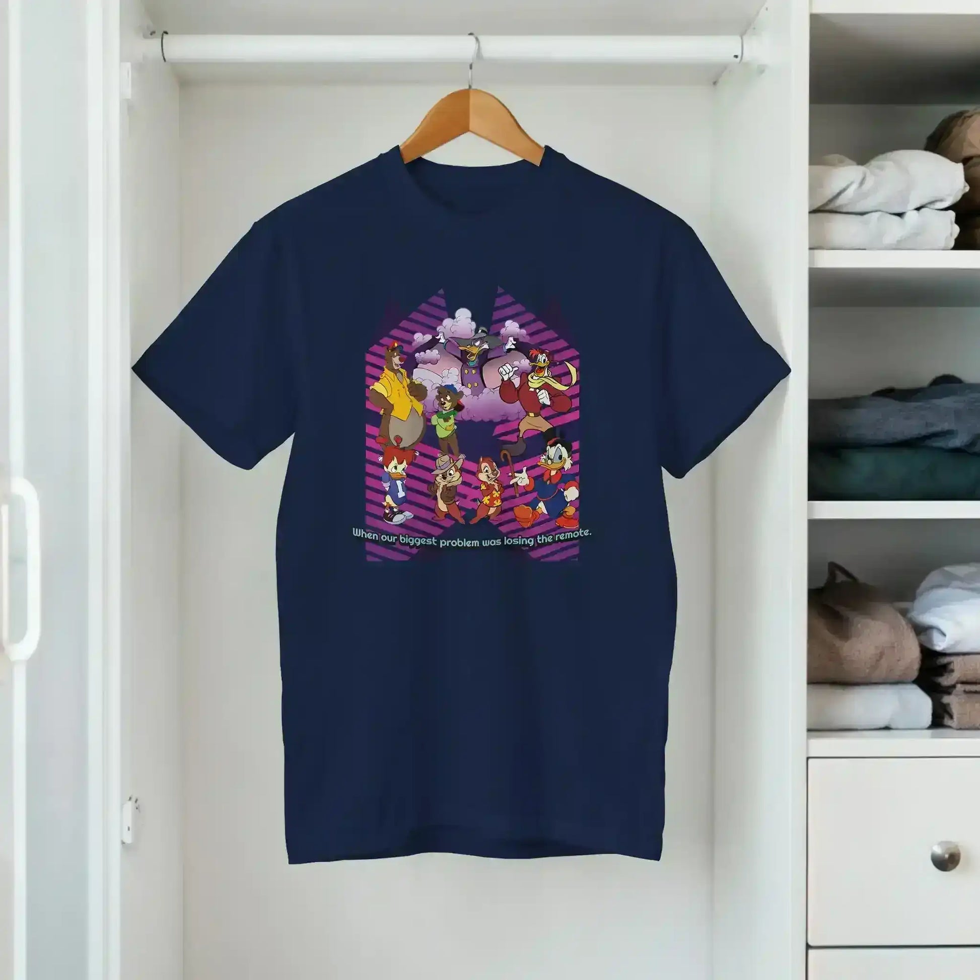 When Our Biggest Problem Was Losing The Remote Fitted Tee - Cady Creations