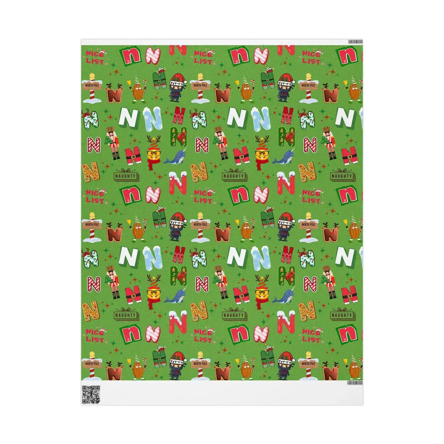 "N" Christmas Wrapping Paper – Alphabet Gift Swap Collection