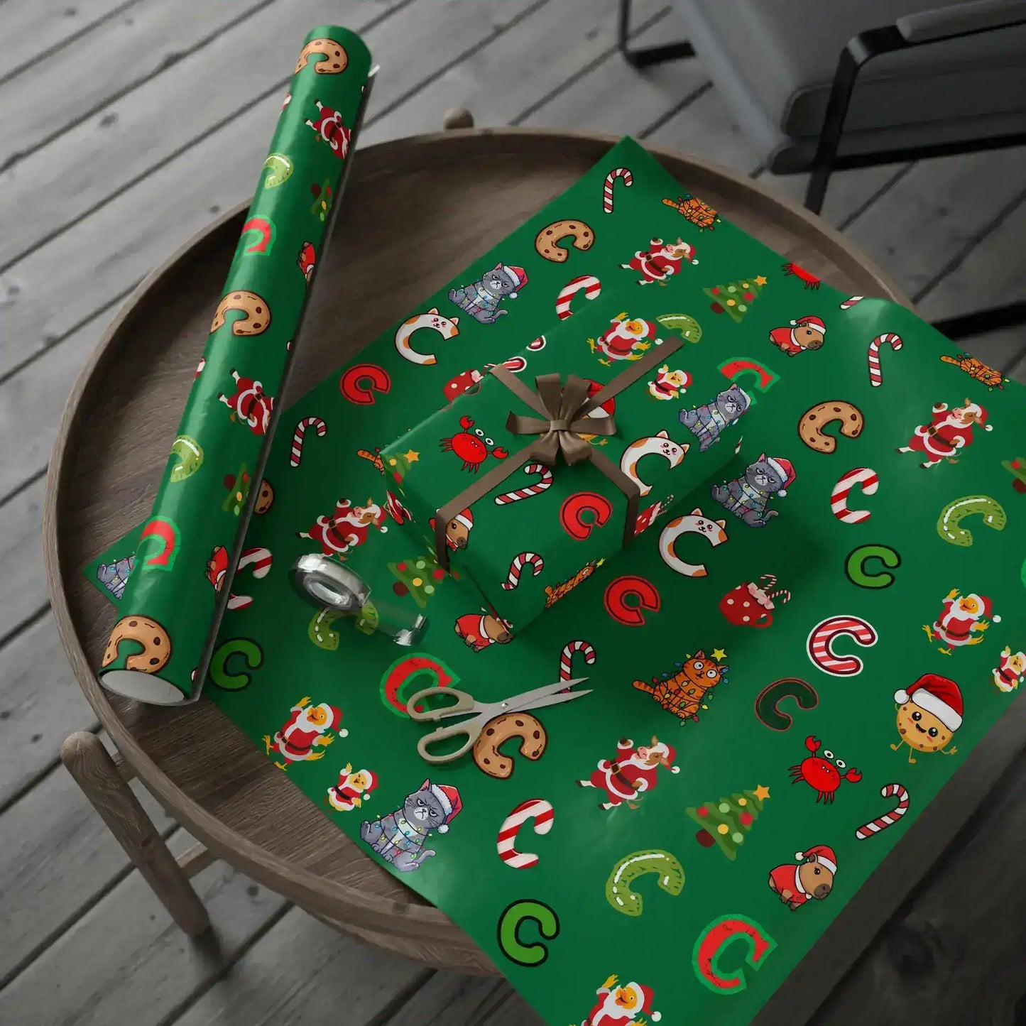"C" Christmas Wrapping Paper – Alphabet Gift Swap Collection