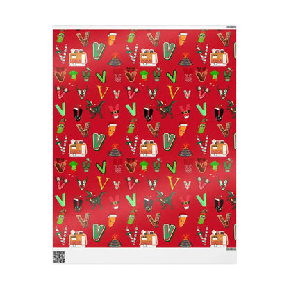 "V" Christmas Wrapping Paper – Alphabet Gift Swap Collection