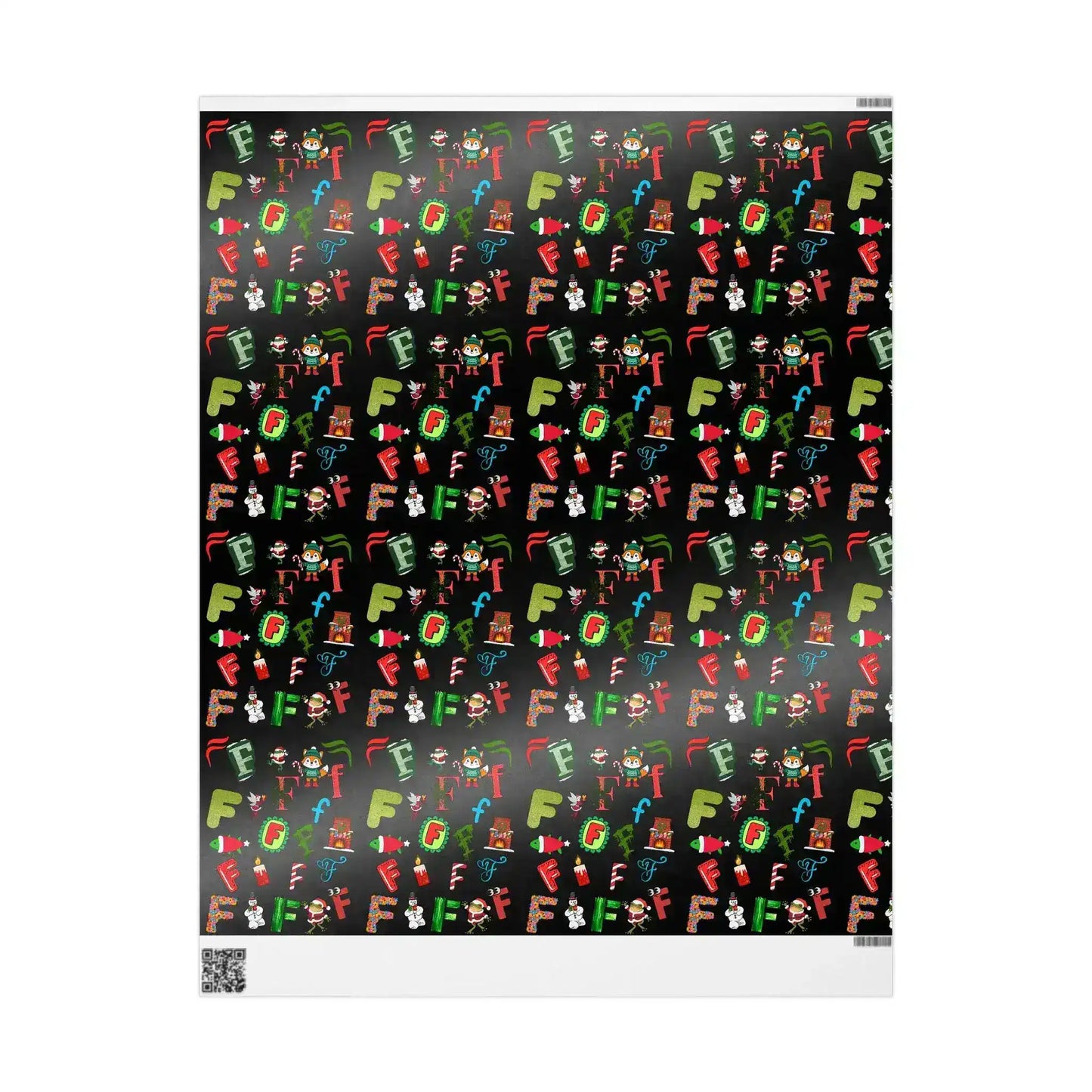 "F" Christmas Wrapping Paper – Alphabet Gift Swap Collection