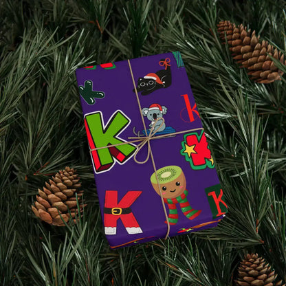 "K" Christmas Wrapping Paper – Alphabet Gift Swap Collection