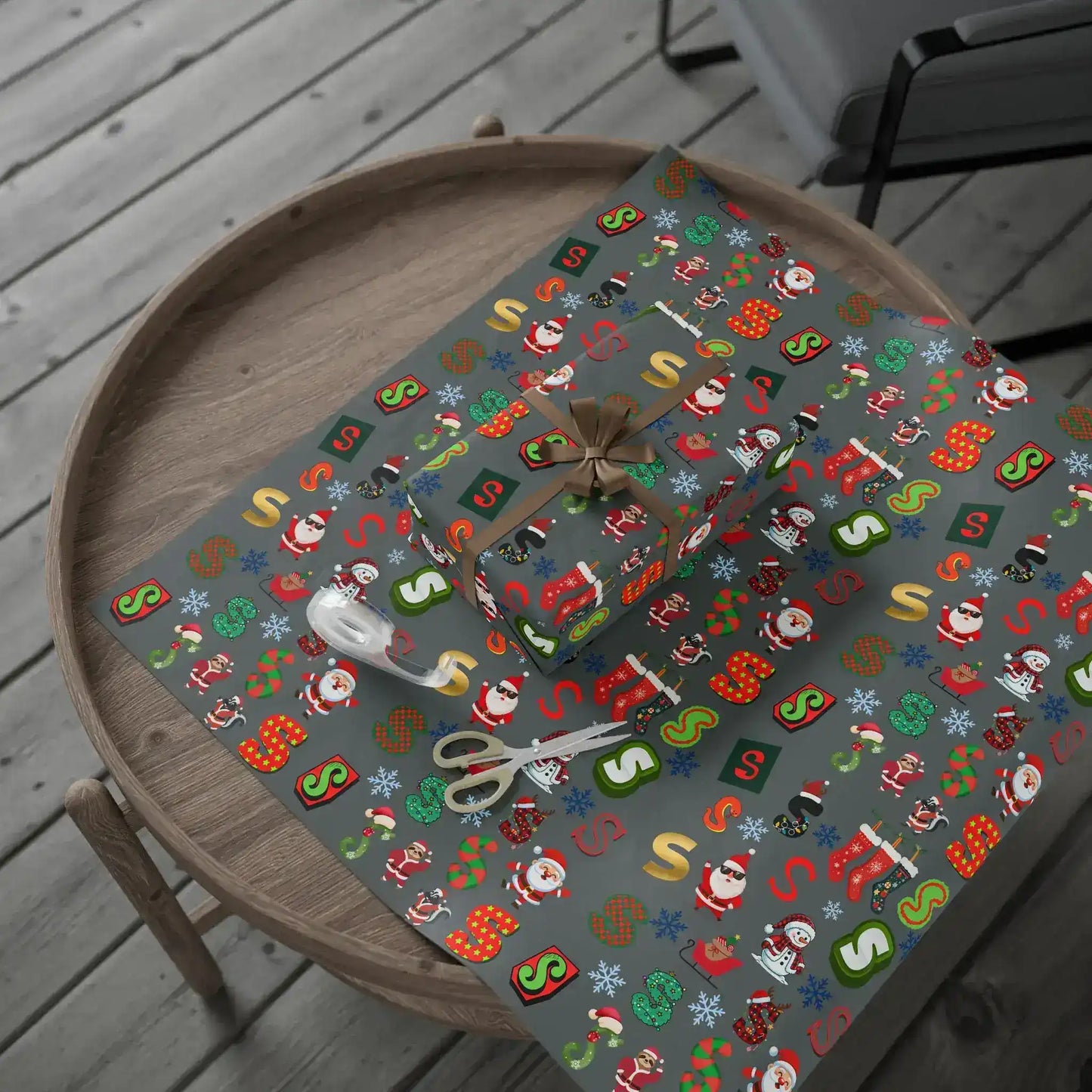 "S" Christmas Wrapping Paper – Alphabet Gift Swap Collection
