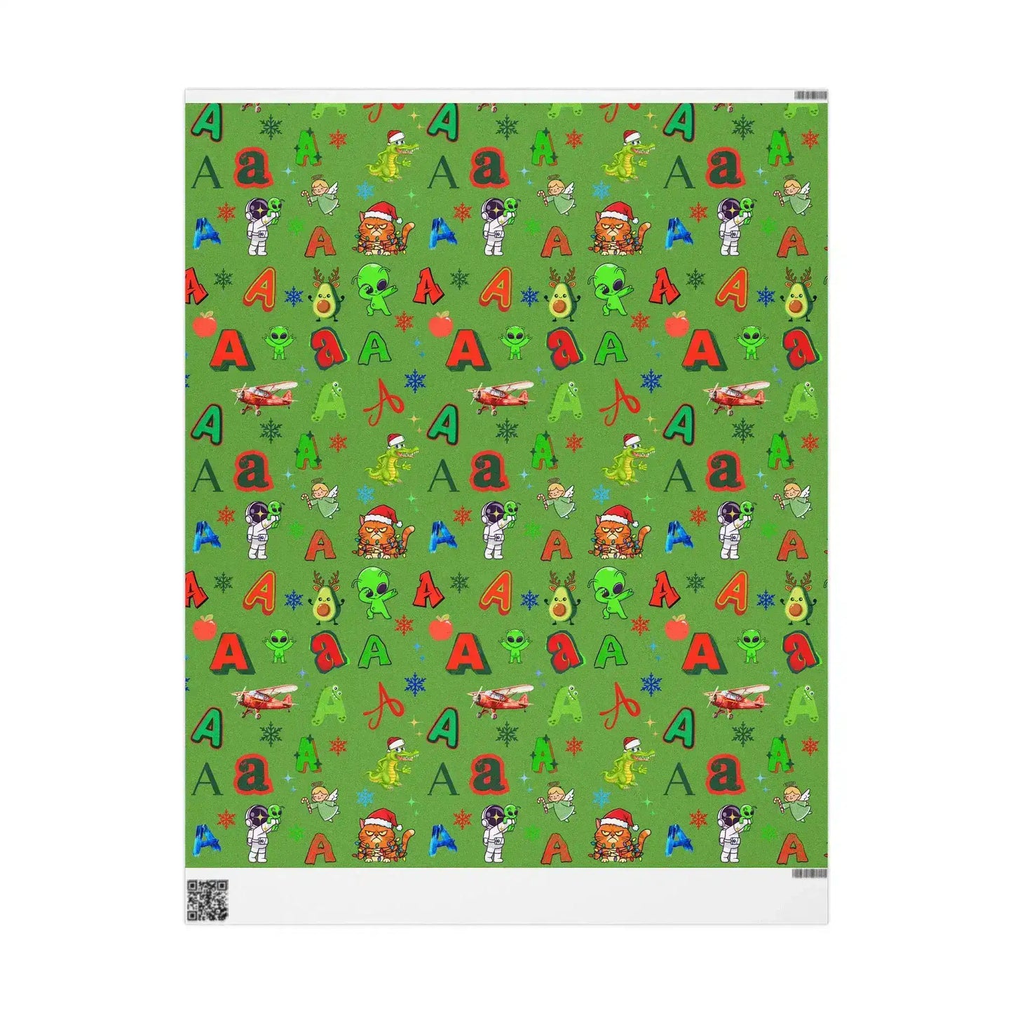 "A" Christmas Wrapping Paper – Alphabet Gift Swap Collection