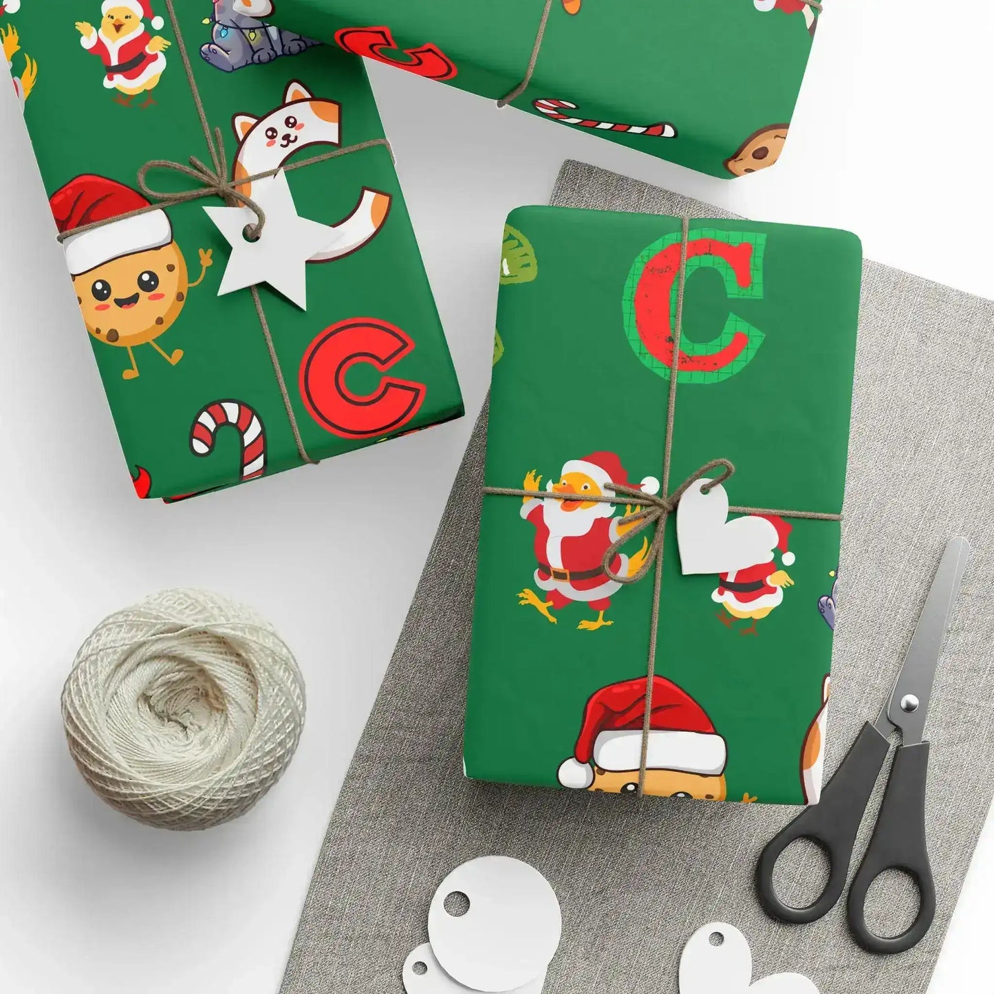 "C" Christmas Wrapping Paper – Alphabet Gift Swap Collection