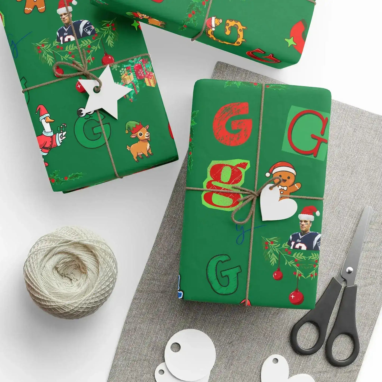 "G" Christmas Wrapping Paper – Alphabet Gift Swap Collection