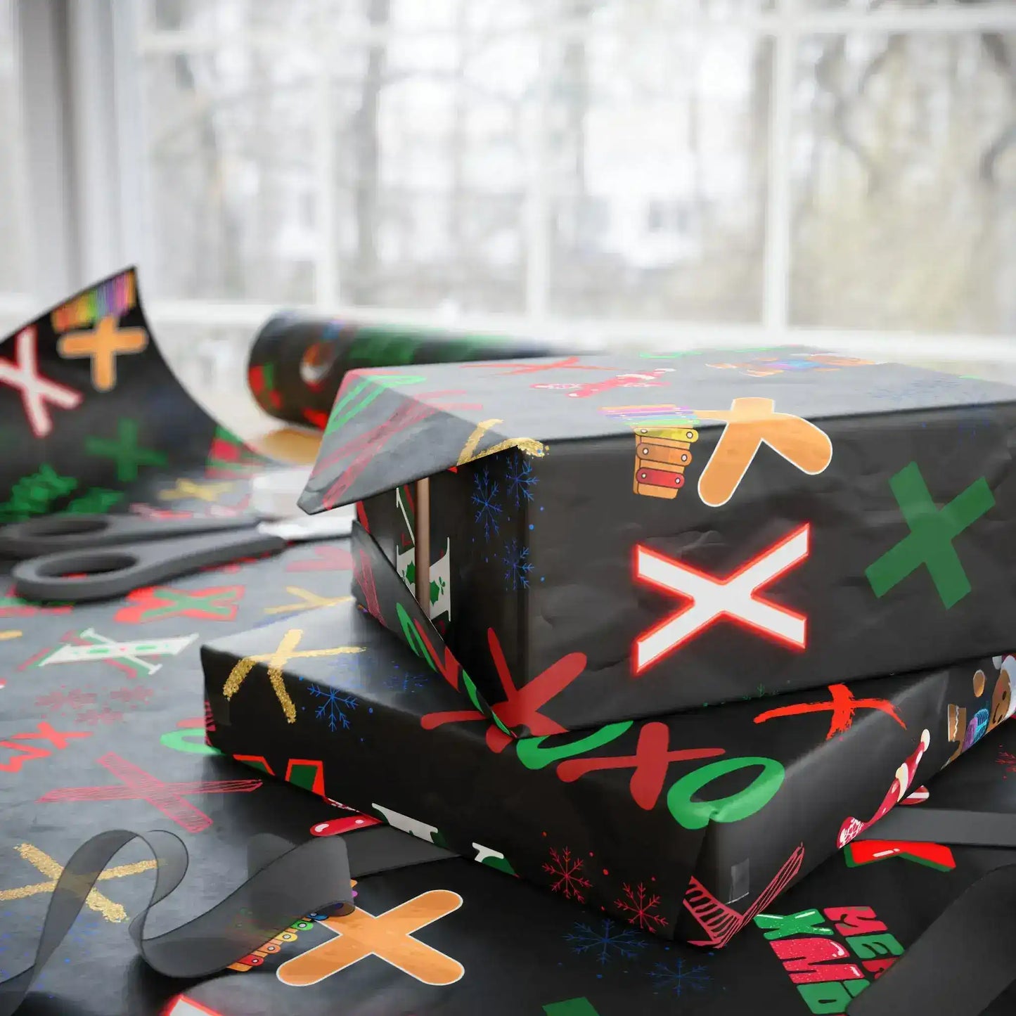 "X" Christmas Wrapping Paper – Alphabet Gift Swap Collection
