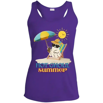 Hot Ghoul Summer Beach Ghost Humor Racerback Tank - Cady Creations