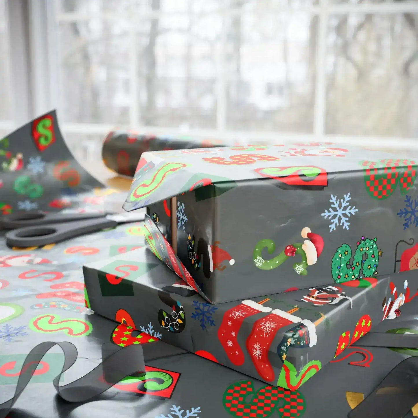 "S" Christmas Wrapping Paper – Alphabet Gift Swap Collection