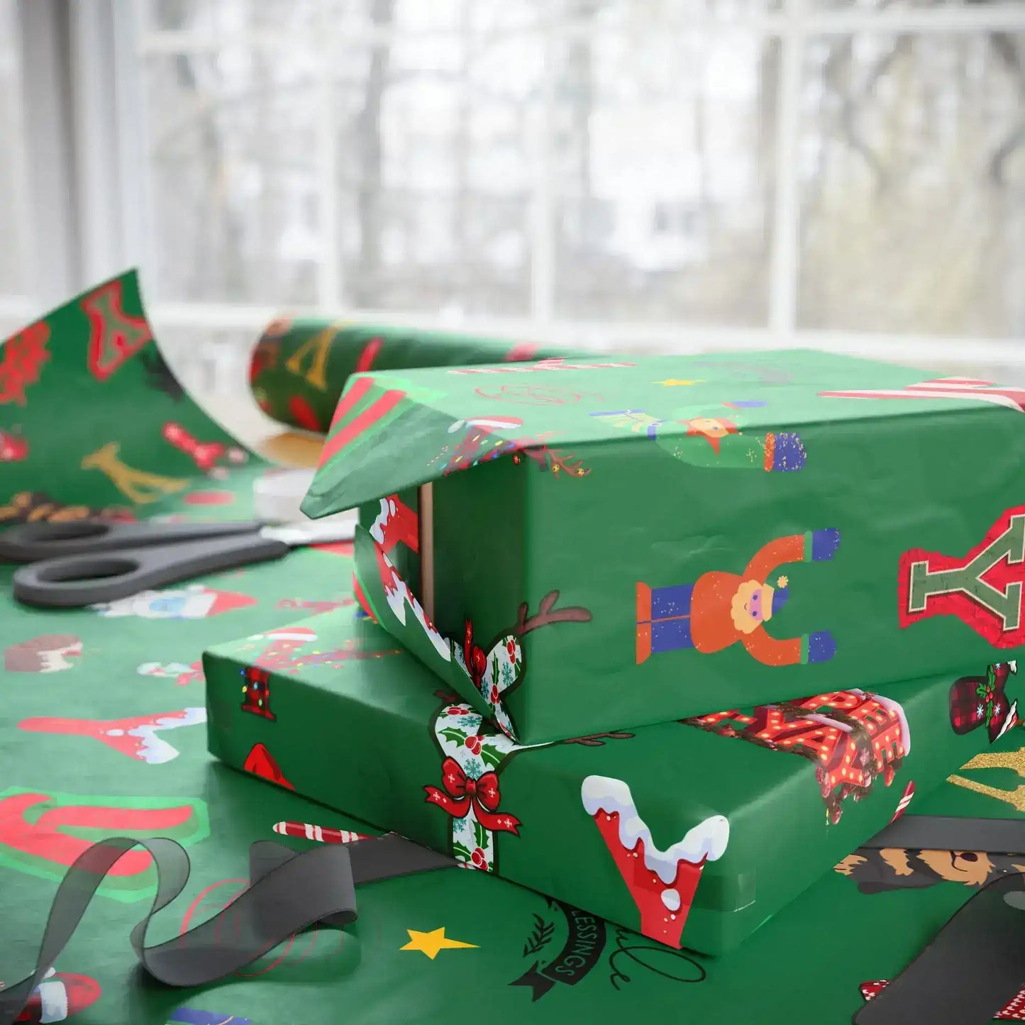 "Y" Yippee-Ki-Yay Christmas Wrapping Paper – Alphabet Gift Swap Collection
